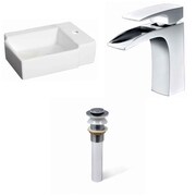 AMERICAN IMAGINATIONS 16.25-in. W Above Counter White Vessel Set For 1 Hole Right Faucet AI-34052